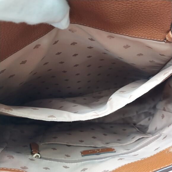 Kate Spade Leila Brown Pebbled Leather Drawstring Top Handle Backpack main image 6